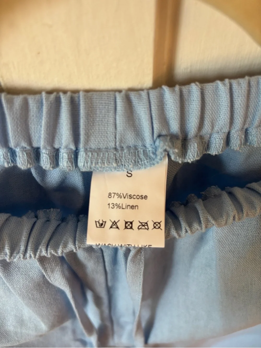 Light Blue Women’s Drawstring Linen Lounge Pants